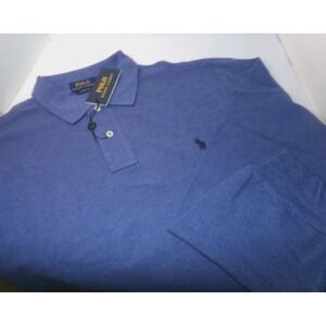 NWT MENS POLO RALPH LAUREN L/S POLO SHIRT~XXL~BLUE